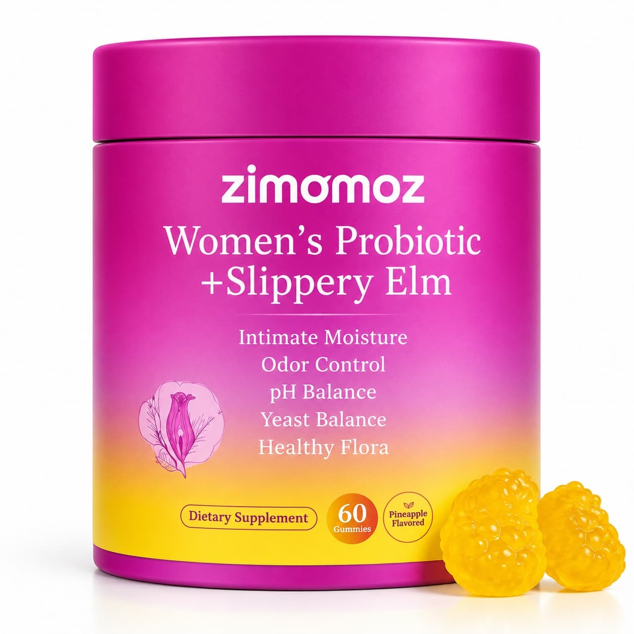 Zimomoz Women's Probiotic + Slippery Elm