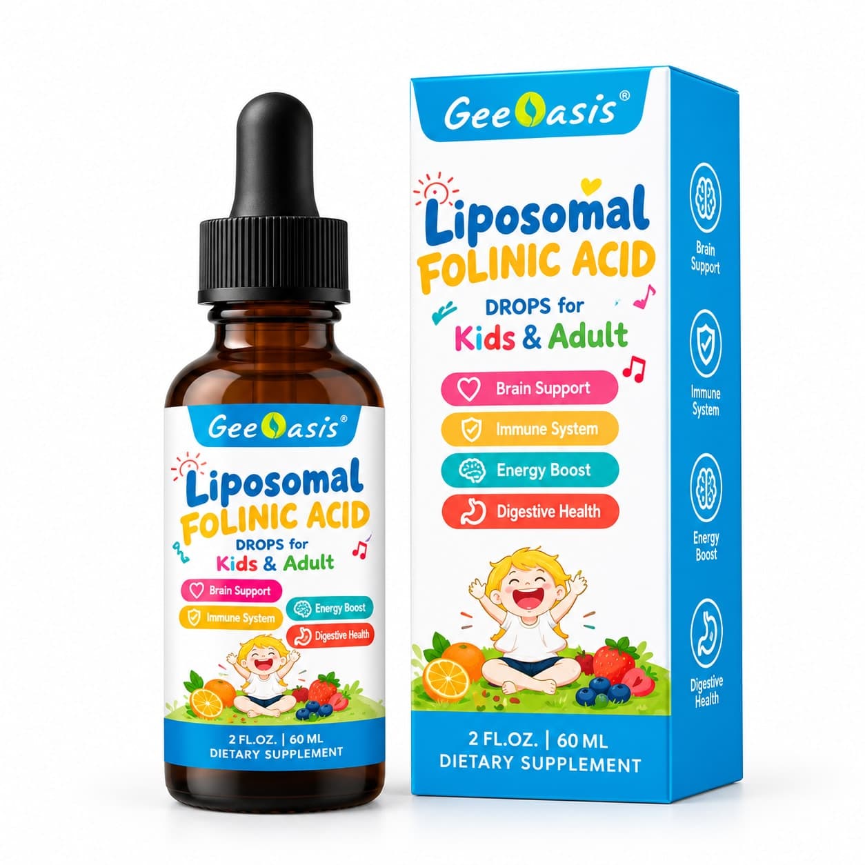 GeeOasis Liposomal Folinic Acid Drops